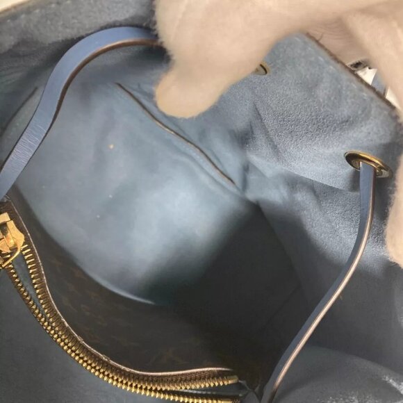 LOUIS VUITTON Monogram Neonoe Bucket type Shoulder Bag Brown x blue - Picture 14 of 16
